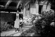Family Garden Home Kids Women - Antique Photo Negative Year 1930 40