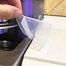Silicone Stove Counter Gap Cover Kitchen Counter Gap Filler Transparent 21" Long Gap Filler Sealing Spills Between Kitchen Appliances Washing Machine and Stovetop, Set of 2 (Clear)