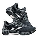 Aircum Sports Running Shoes | Casual Shoes | PVC Hiking Shoes | Sneakers | Yoga Shoes for Men's & Boy's - Size-6 Black