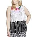 RACHEL Rachel Roy Women's Plus Size Amalfi Tie Top, Lilac Combo, 1X