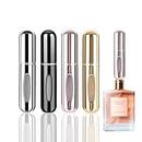 4 PCS Mini Perfume Atomizer Bottles,Portable Size Spray Container,5ml Refillable Pump for Traveling and Outgoing