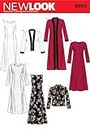 New Look Sewing Pattern 6305 Misses' Dresses, Size A (10-12-14-16-18-20-22)