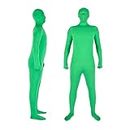 Green Bodysuit,Full Body Photography Chromakey Green Suit Unisex Adult Green Bodysuit Stretch Costume for Photo Video Special Effect Festival Cosplay Carnival, 180cm/71in Height