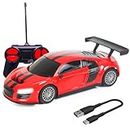 Wembley Remote Control Car High Speed Mini 1:24 Scale Type-C USB Rechargeable Racing RC Cars for Kids – Red Black