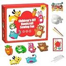 QEOTOH DIY Doll Sewing Toys, Easy Sewing Kit for Beginner Kids Arts & Crafts, 6 Animal Dolls Keyring Charms, Instructions & Felt for Girls Boys Gift, Learn to Sew & Play, Ages 6+