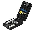 GUN ALLY Gunally Portable Smart Gun Box Mini Safe Pistol/Revolver Security Lock Box Fingerprint Or Combination Safety Box For Car/Office/Home (Black)