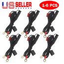 2FT Battery Terminal Ring Sae Connector Harness Charger Cable Extension Cord LOT