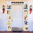 Princess Belle Birthday Party Supplies, 2pcs Beauty Porch Sign Door Hanging Banner for Beast Party Decorations