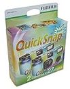 Fujifilm Quicksnap 400 disposable camera with built-in flash 54 exposures, contains 2 x cameras of 27 exposures each