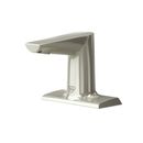 T&S ECW-3153-BN WaveCrest Deck Mount Electronic Faucet - 4" Centerset, Fixed Spout, Battery Operated, Brushed Nickel, 6" x 5 /8" x 5 1/4"