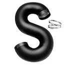5 Inch Air Duct Hose, Easy-to-Install 5 Feet Dryer Vent Hose with 2 Clamps – 4 Layer PVC and Aluminum Flexible Duct for Heating Cooling Ventilation and Exhaust