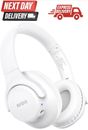 Over Ear Wireless Bluetooth WHITE Headphones Foldable Travel Music Deluxe