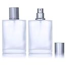2 Pack 50ml/1.69 Oz Empty Frosted Glass Spray Bottles Perfume Atomizer, Refillable Fine Mist Spray Empty Perfume Bottles with 4 Free kinds of perfume dispenser (2 Pack 50ml/1.69 Oz Frosted Bottles)