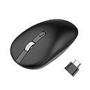 cimetech Wireless Mouse, Type C Mouse for Laptop USB C Computer Slim Silent Cordless Mice with Type C Receiver Compatible with Notebook, Computer, PC, Laptop, Computer, MacBook