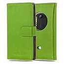 cadorabo Book Case works with Nokia Lumia 1020 in GRASS GREEN - with Magnetic Closure, Stand Function and Card Slot - Wallet Etui Cover Pouch PU Leather Flip