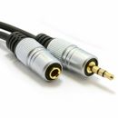 Cable de extensión conector de 2 m 3,5 mm auriculares estéreo plomo dorado 