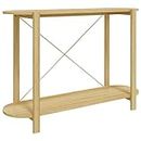 vidaXL Scandinavian Brown Console Table - Engineered Wood and Solid Pinewood Legs for Hallway, Side Table for Living Room