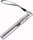 Eis Doctor Medical Light Premium Bright Torch Stainless Steel LED Flashlight Round Moon Shape with Keychain Pen Torch for Doctor, Medical Student and Clinic