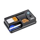 Automatic Cigarette Rolling Machine Electric LED Intelligent Sensing Tobacco Injector Roller Machine Portable for King/Regular Size Tubes 0.31'' 8mm (Black)