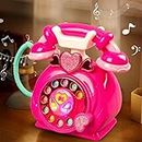Plutofit Telephone for Kids Learning Toy with Music and Light for Kids with Songs Poem Pretend to Play Learning Education Toy