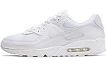 Nike Air MAX 90, Zapatillas para Correr Hombre, Blanco (White/White/White/Wolf Grey), 41 EU