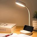 SaleOn Desk Lamp Rechargeable Study Lamp Comes with Touch On Off and Student Eye Protection 3 Step, Plastic Pack of 1 -Light Color - White