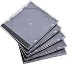 Professional Cd/DVD Jewel Case Black Tray (Thick 10.4mm) Pack of 2 with Free Two Blank DVD