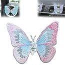 ERGRFHNL Embroidery Fragrance Butterfly Decoration for Cars, Butterfly Car Vent Clips Decoration, Flying Butterfly Car Console Air Outlet Decor, Car Interior Accessories Gift (Pink)