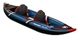 Sevylor Charleston Kayak, aufblasbares Kayak für 2 Personen, High Pressure Drop-Stitch Boden, Robustes Kanu aus verstärktem PVC, inklusive Dry Pack, Manometer & Abnehmbarer Finne, belastbar bis 196kg