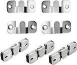 Bestgle 30 Pcs Stainless Steel Wall Mount Buckle Bracket, Interlocking Photo Frame Hanging Hook Hangers Buckle Insert Fittings for Mirror Picture Photo Painting