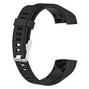 AEMALL Smart Watchband Wristband Band For Garmin Vivosmart HR Plus HR+ Smart Watch Band Strap Bracelet Wristband (Color : Black)