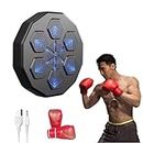 Smart Music Boxing Machine USB Charging Boxing Equipment Electronic Wall Mounted Lighting Target Boxing Target Training With Gloves For Kids/Adults/Home Workout/Stress Relief ( Color : With Adult glov