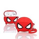 LATALI New Cute 3D Cartoon Design Cases Compatible with Apple Airpods Pro Case Cover, 360° Full-Body Protective Case Shockproof Skin Cover (Sipder-Man)