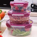 3pcs Set Preservation Box With Lid, Fruit Vegetable Crisper, Dumpling Eggs Ginger Garlic Green Onion Food Storage Containers, Lunch Box, Microwaveable (open The Vent), Home Kitchen Utensil