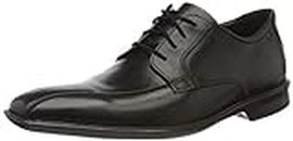 Clarks Bensley Run, Zapatos de Cordones Derby Hombre, Negro (Black Leather Black Leather), 43 EU