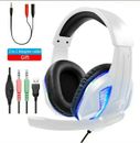 Casque Audio gamer Filaire Blanc avec microphone A Led Console  Xbox Ps4 Switch