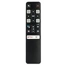 7SEVEN TCL Smart TV Remote Control with Google Assistant, Netflix & Voice Command Compatible for 50P8 65P8 50T8 55T8 65T8 55C8 55P8S 43P8B 43P8E (P81) 43S6500FS 49S6500FS