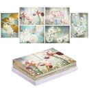 24 Pack Floral Sympathy Cards Bulk with Envelopes for Funeral Memorial 5x7”