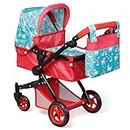 fash n kolor® Baby Doll Stroller, Foldable Pram for Baby Doll - Cute Unicorn Design Doll Toy Stroller with Swiveling Wheel, Adjustable Handle, Gift for Kids