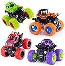 Monster Trucks Inertia Car Toys - Friction Powered Car Toys for Toddlers Kids Birthday Christmas Party Supplies Gift for Boys and Girls (4 Color)