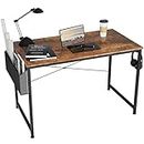 HOMIDEC Writing Computer Desk, Office Work Desk for student and worker, Laptop Table with Storage Bag and Headphone Hook,Modern Simple Style Desks for Bedroom, Home, Office(80x50x75cm)