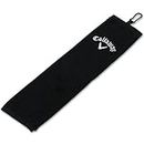 Callaway Unisex Golf Trifold Towel, Black, 16 x 21 Inches