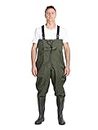 Fishing Chest Waders, Lightweight Nylon100% Waterproof Fly Fishing Hunting Waders with Non-Slip Bootfoot Wading for Mens Womens,Green,37 EU
