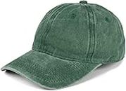 styleBREAKER 6-Panel Vintage Cap im Washed Used Look, Basecap, Baseball Cap, verstellbar, Unisex 04023054, Farbe:Dunkelgrün