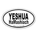 CafePress Yeshua Hamashiach Euro Style Sticker Oval Bumper Sticker Car Decal