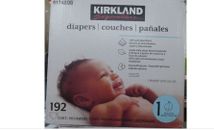 Kirkland Signature Diapers Size 1 (Up to 14 Pounds) 192 Diapers