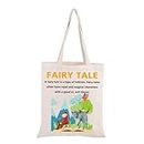 Fairy Tale Canvas Bag Bookworm Gift Fairy Tale Book Genres Posters Tote Bag Reader Inspired Gift Fairytale Lover Gift, Fairy Tale Tote Bag