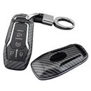 Cover Chain Case Holder Accessories For Ford Lincoln Carbon Fiber Hard Smart Key