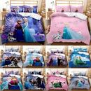 3D Frozen Anna Elsa Quit Duvet Cover Bedding Set Pillowcase Single Double Queen