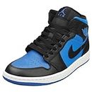 Nike Air Jordan 1 Mid Men's Shoes Black/Royal Blue-Black-White DQ8426-042 10.5